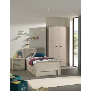 11381 | Chambre enfant contemporaine chêne clair Morgan