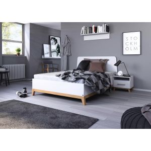 12428 | Lit double scandinave 160 x 200 cm Karl
