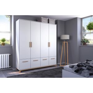 12438 | Armoire adulte 4 portes scandinave Karl