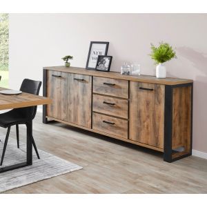 12729 | Buffet industriel avec 3 portes 225 cm RAY