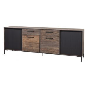 13425 | Buffet industriel 246 cm bois navire Periza