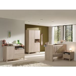 13459 | Chambre bébé complète scandinave chêne clair Livia