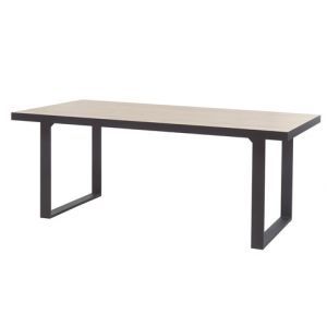 14001 | Table de salle à manger de 200 cm pieds en U chêne clair Valinco