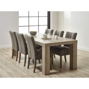 15083 | Table de salle à manger 225 cm plateau 80mm chêne crystal Gordes