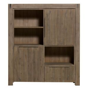 4149 | Buffet haut style contemporain bois grisé Candy