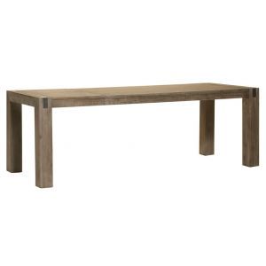 4151 | Table de salle à manger style contemporain bois grisé Candy