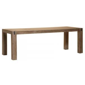 4152 | Table de salle à manger avec allonge style contemporain bois grisé Candy