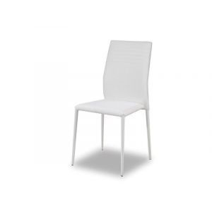 5343 | Lot de 6 chaises en PU Perouse blanc