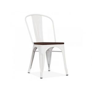 5423 | Lot de 4 chaises en métal Caserte Blanc
