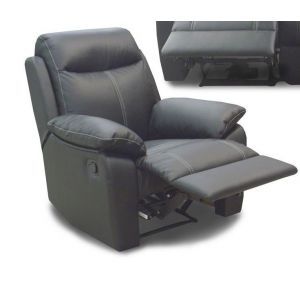 5856 | Fauteuil de relaxation électrique cuir Yvon noir