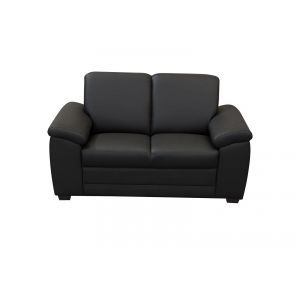 6565 | Canapé fixe de 2 places en PU noir Plano