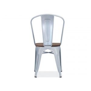 8238 | Chaise en métal Caserte gris argent