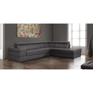 8407 | Canapé d'angle PU gris Bentley angle droite