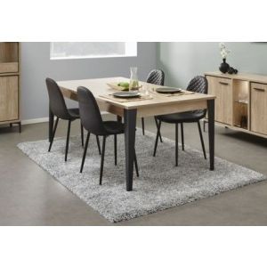 8413 | Table de repas style industriel chêne canberra Ciano