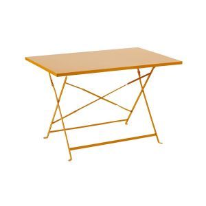 8433 | Table de jardin pliante Camargue mandarine rectangulaire