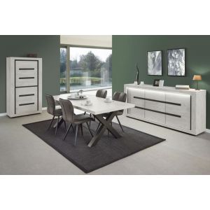 8497 | Salle à manger design à LED buffet colonne table Sting