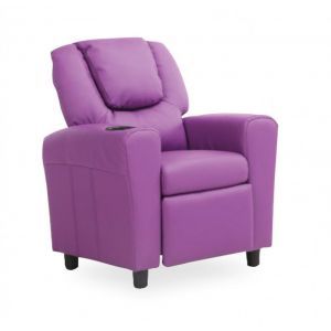8655 | Fauteuil de relaxation pour enfant manuel en PU Elvira mauve