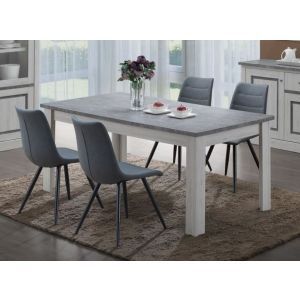 8885 | Table de salle à manger chêne clair et béton Mango 170 cm