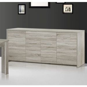 8897 | Buffet 4 portes 1 tiroir chêne gris Tagada