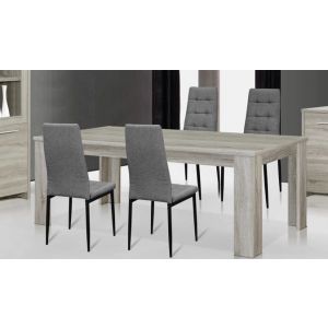 8900 | Table de salle à manger 180 cm gris chêne Tagada