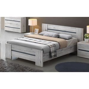 8909 | Lit double chêne grisé Dreams 180 cm