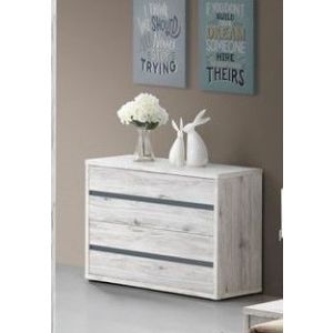 8910 | Commode 2 tiroirs chêne grisé Dreams