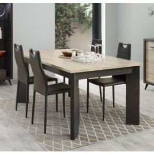 8945 | Table de salle à manger style industriel Fedo 185 cm