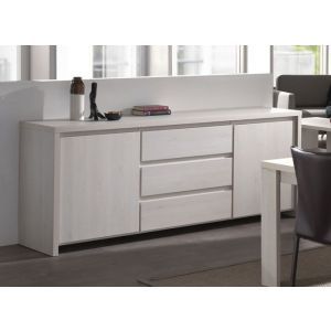 9189 | Buffet contemporain 2 portes 3 tiroris beige Loso