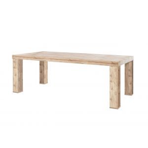 9731 | Table de salle à manger rectangulaire 160 cm bois naturel Barosse