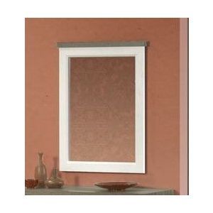 9834 | Miroir de chambre à coucher truffe et blanc Yvette