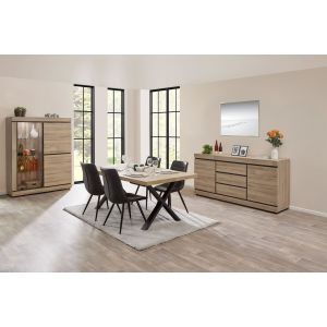 9852 | Salle à manger industriel complète avec éclairage buffet 189 cm Tayson